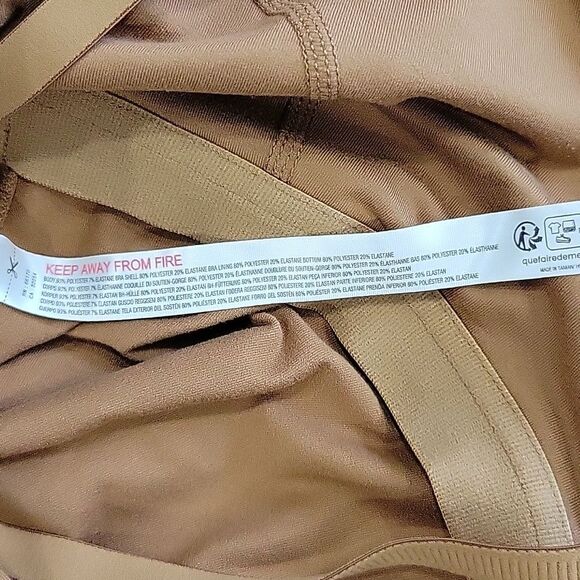 Free People Movement Cream Off-Shoulder Top Camel Shortsie One Piece Playsuit XS - Picture 6 of 8